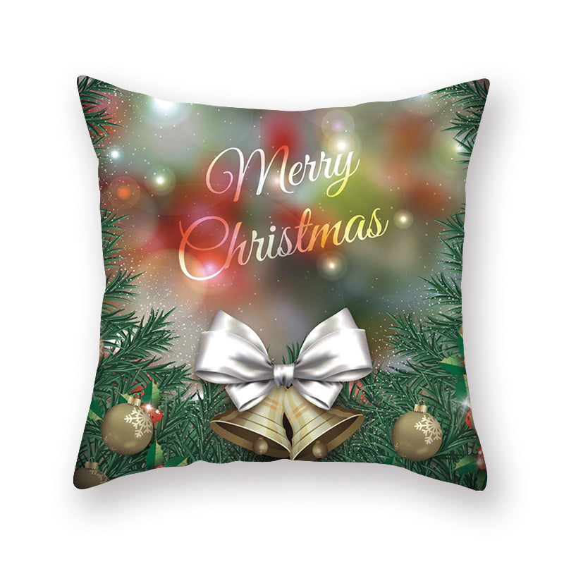 Christmas new peach skin cushion pillowcase
