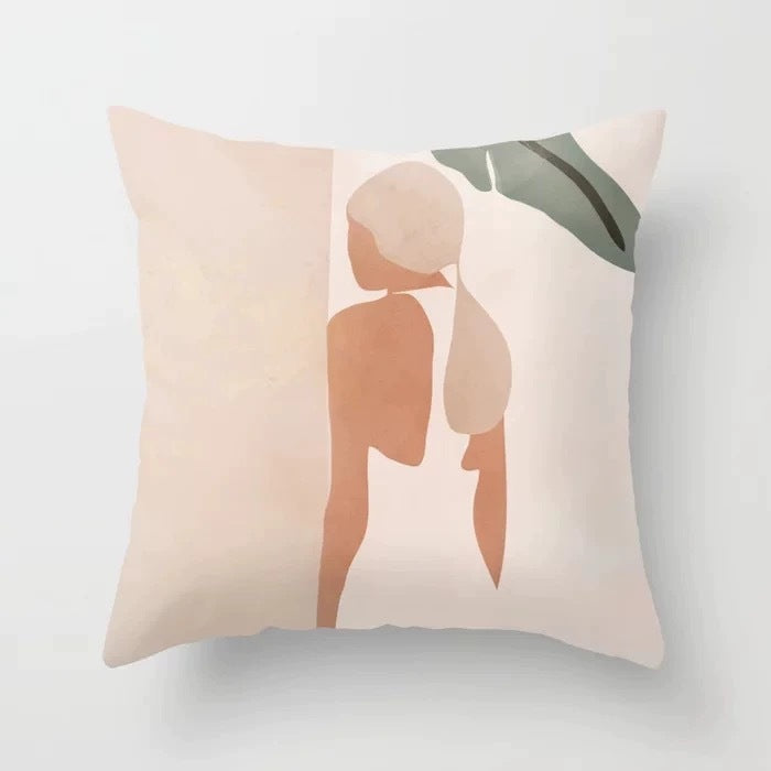 Abstract Geometric Portrait Pillowcase - Modern Art Home Sofa Cushion Pillow Cover