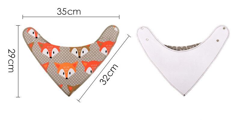 Baby Bandana Bibs 4-Pack - Cotton Triangle Drool Bibs with Arrow & Wave Prints