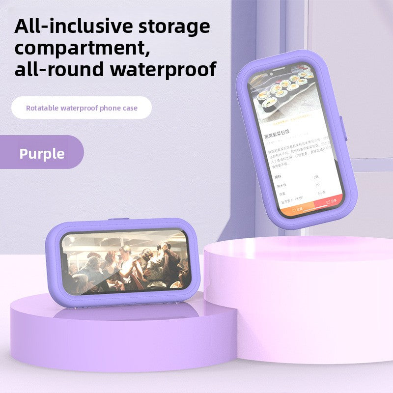 Bathroom Waterproof Phone Holder - Wall-Mount Shower Case with Touch Access