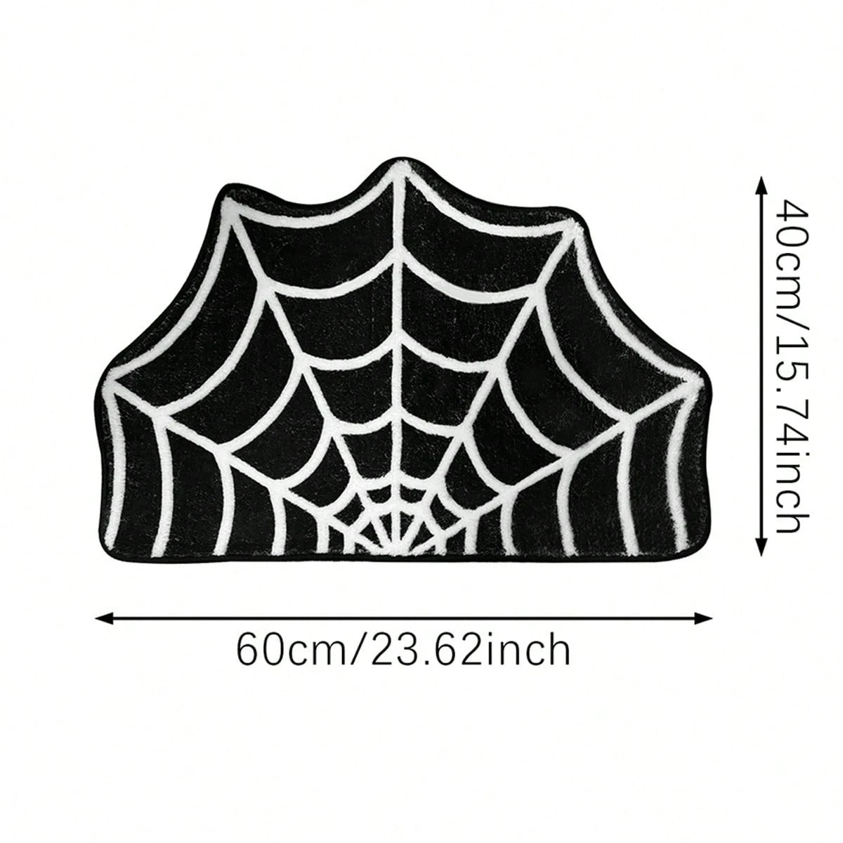 Halloween Spider Web Carpet - Gothic Non-Slip Bath Mat for Home Decor