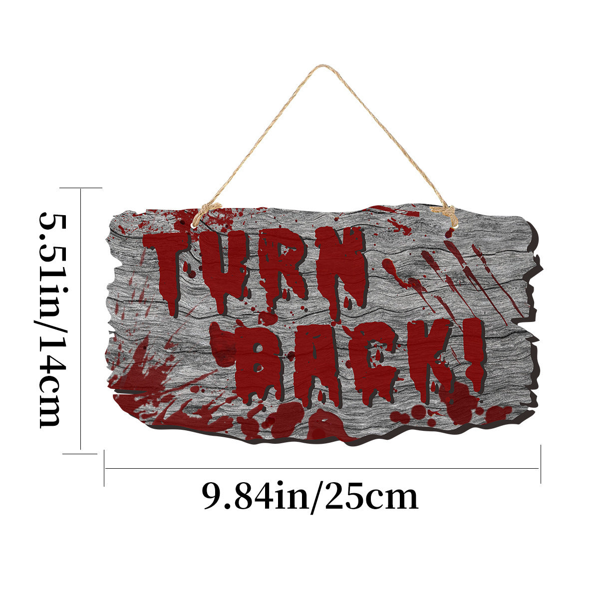Halloween Wooden Doorplate - Haunted House Horror Atmosphere Decoration