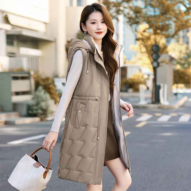 Loose Hat Warm Down Cotton Vest Women