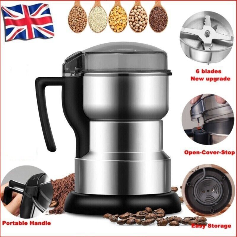 300W Electric Coffee Grinder - Powerful Bean, Nut & Spice Grinding Machine