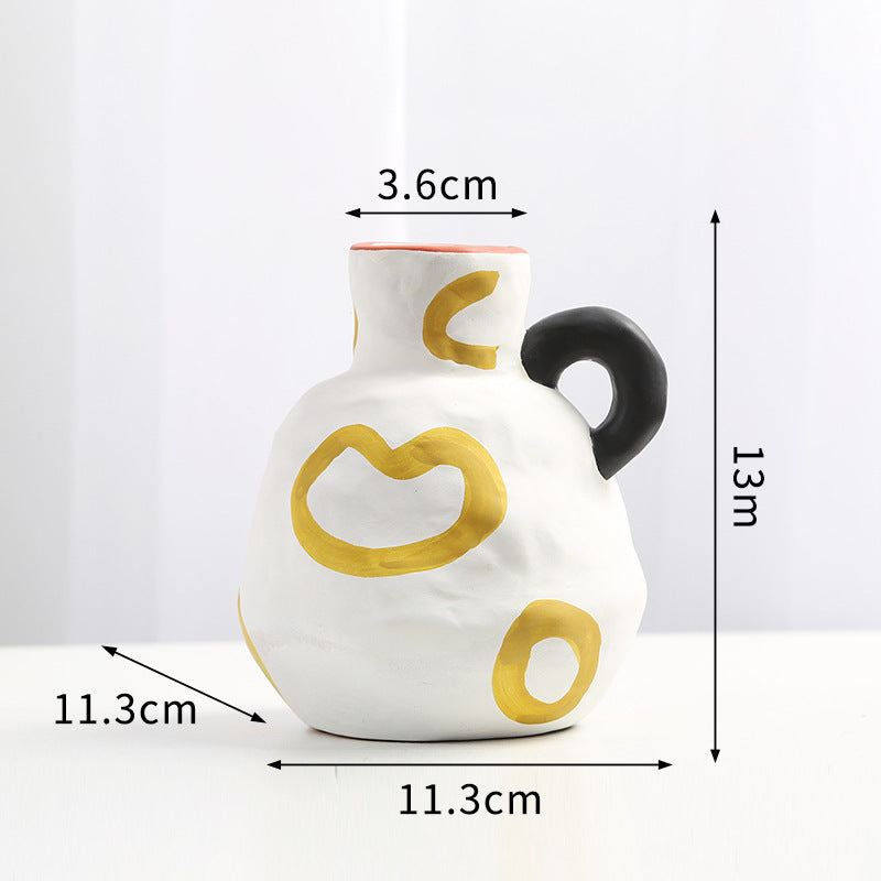 Premium Ceramic Vase - Modern Living Room Home Decoration Centerpiece