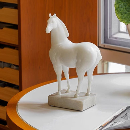Vintage Home Decor White Horse Sculptured Ornaments