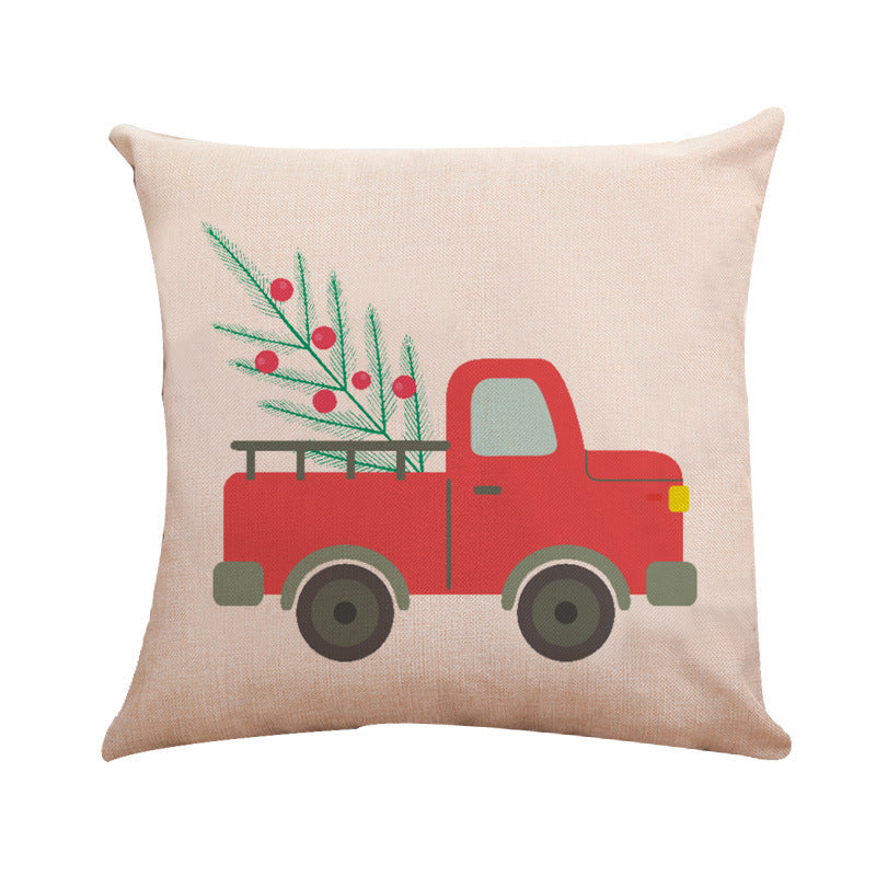 New Christmas Themed Linen Cushion Pillowcase