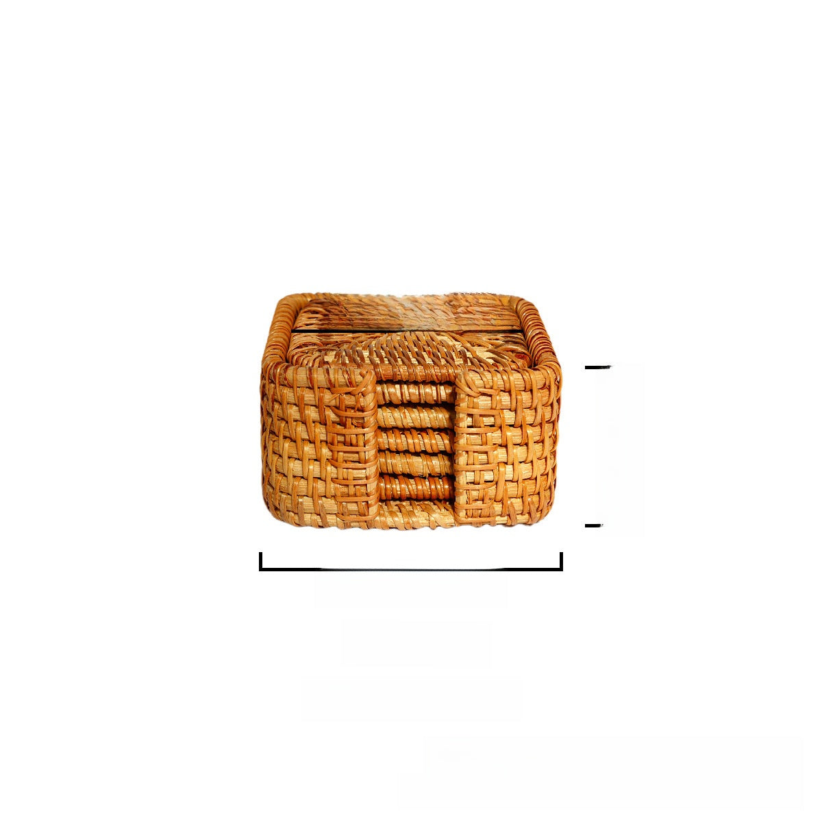 Eco-Friendly Woven Coasters - Natural Autumn Vine Material Set