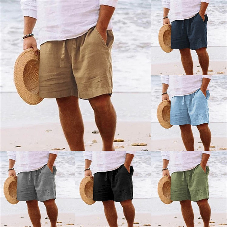 Men's Fashion Personality Cotton Hemp Shorts - Casual Summer Comfort