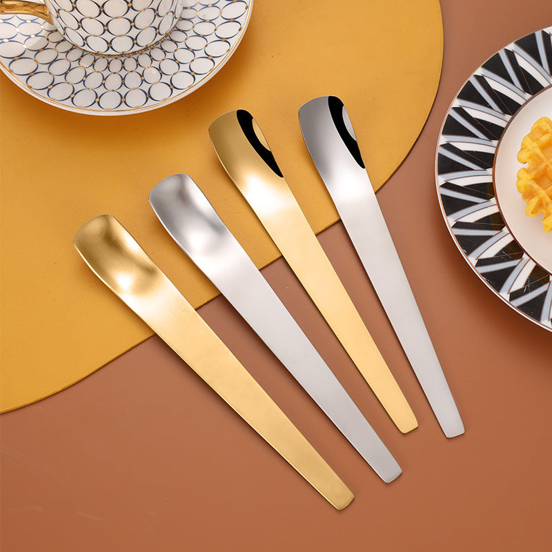 Stainless Steel Coffee Spoon - Golden Dessert & Ice Cream Spoon