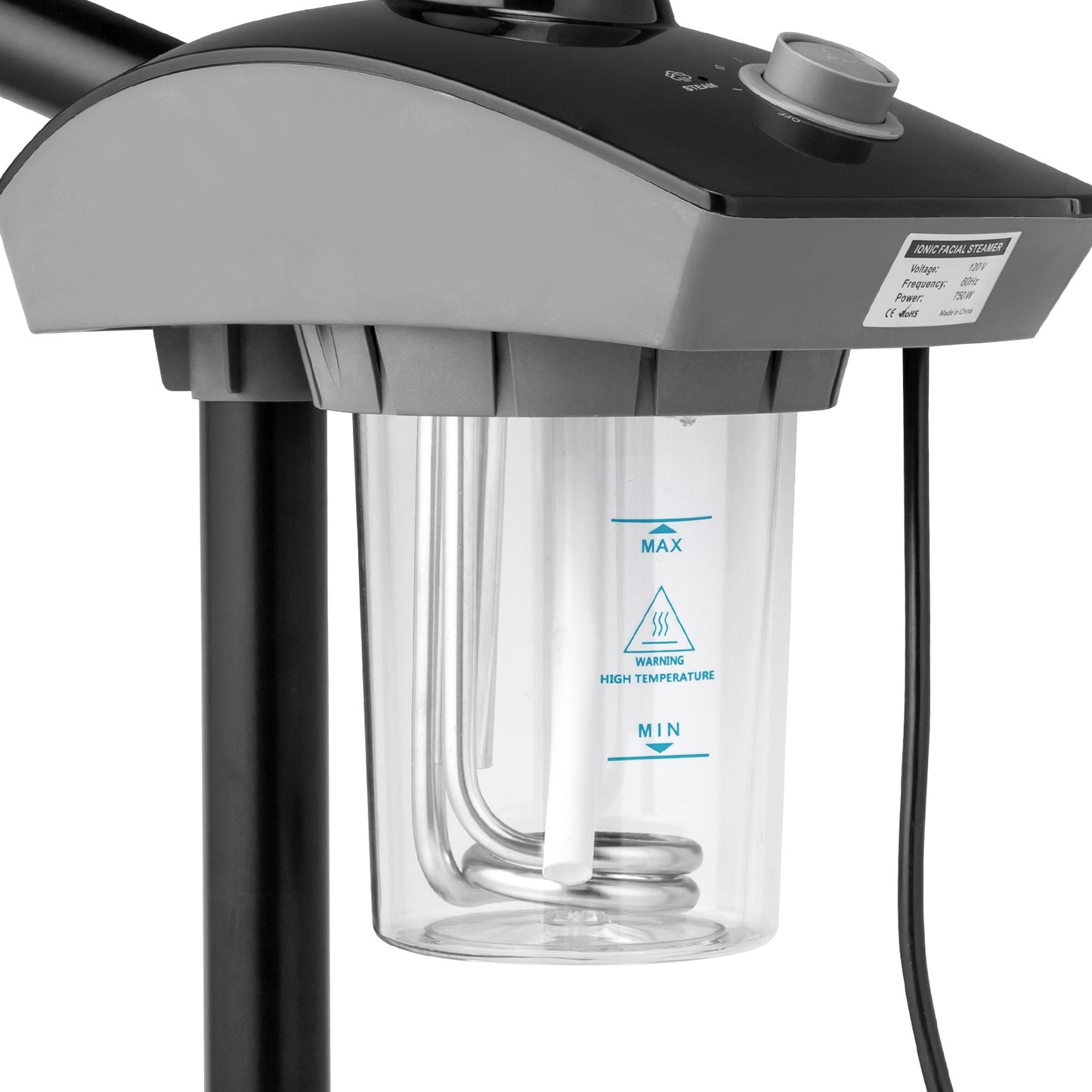 ABS Shell, PC Water Cup, Single Hot Spray, Detachable Nozzle, Cross Iron Foot, Black, Sprayer 110V