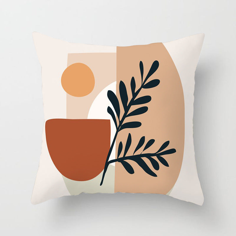 Abstract Geometric Portrait Pillowcase - Modern Art Home Sofa Cushion Pillow Cover