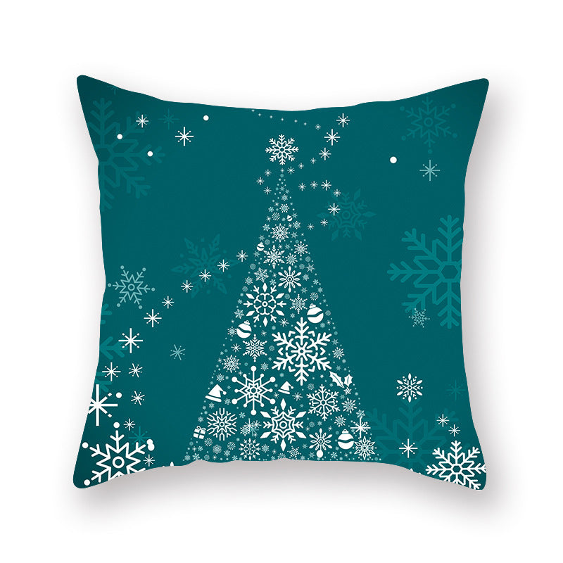 Christmas new peach skin cushion pillowcase