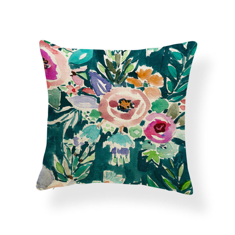 Daffodil printed cushion