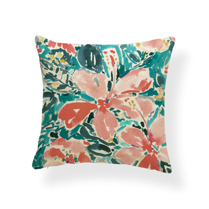 Daffodil printed cushion