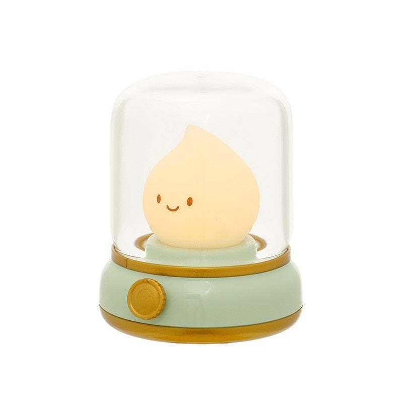 Retro Small Night Lamp - Bedroom Mini Desktop LED Cute Rechargeable Portable Cartoon Table Lamp