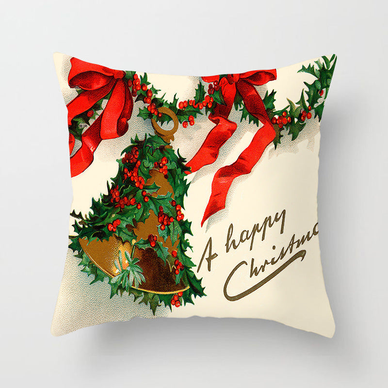 Holiday Home Decoration Cushion Cover - Festive Seasonal Throw Pillow Case for Celebrations