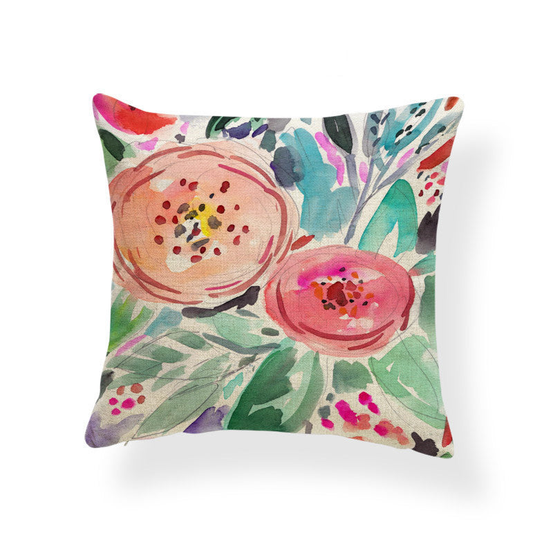 Daffodil printed cushion