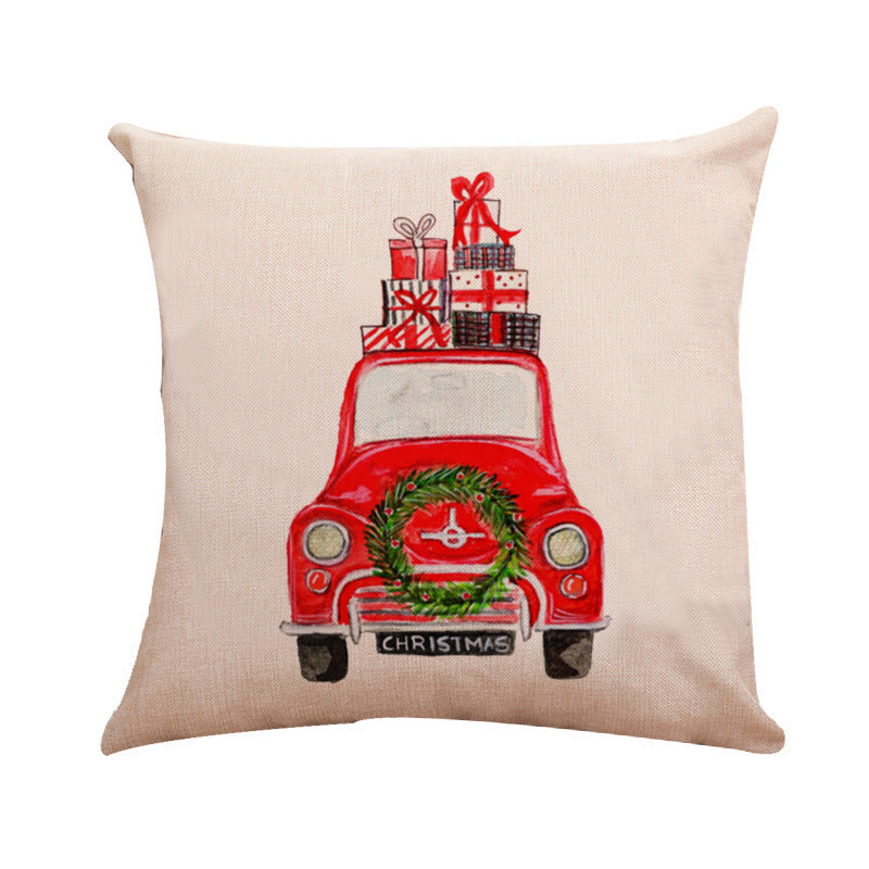 New Christmas Themed Linen Cushion Pillowcase