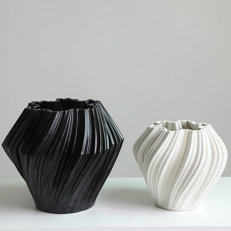 Premium Ceramic Art Vase - Soft Decoration Home Craft Centerpiece
