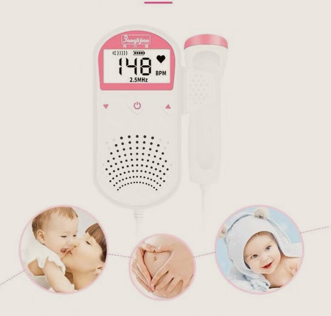 Fetal Heart Rate Monitor - Home Pregnancy Baby Heartbeat Detector & Doppler