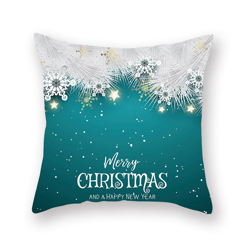 Christmas new peach skin cushion pillowcase