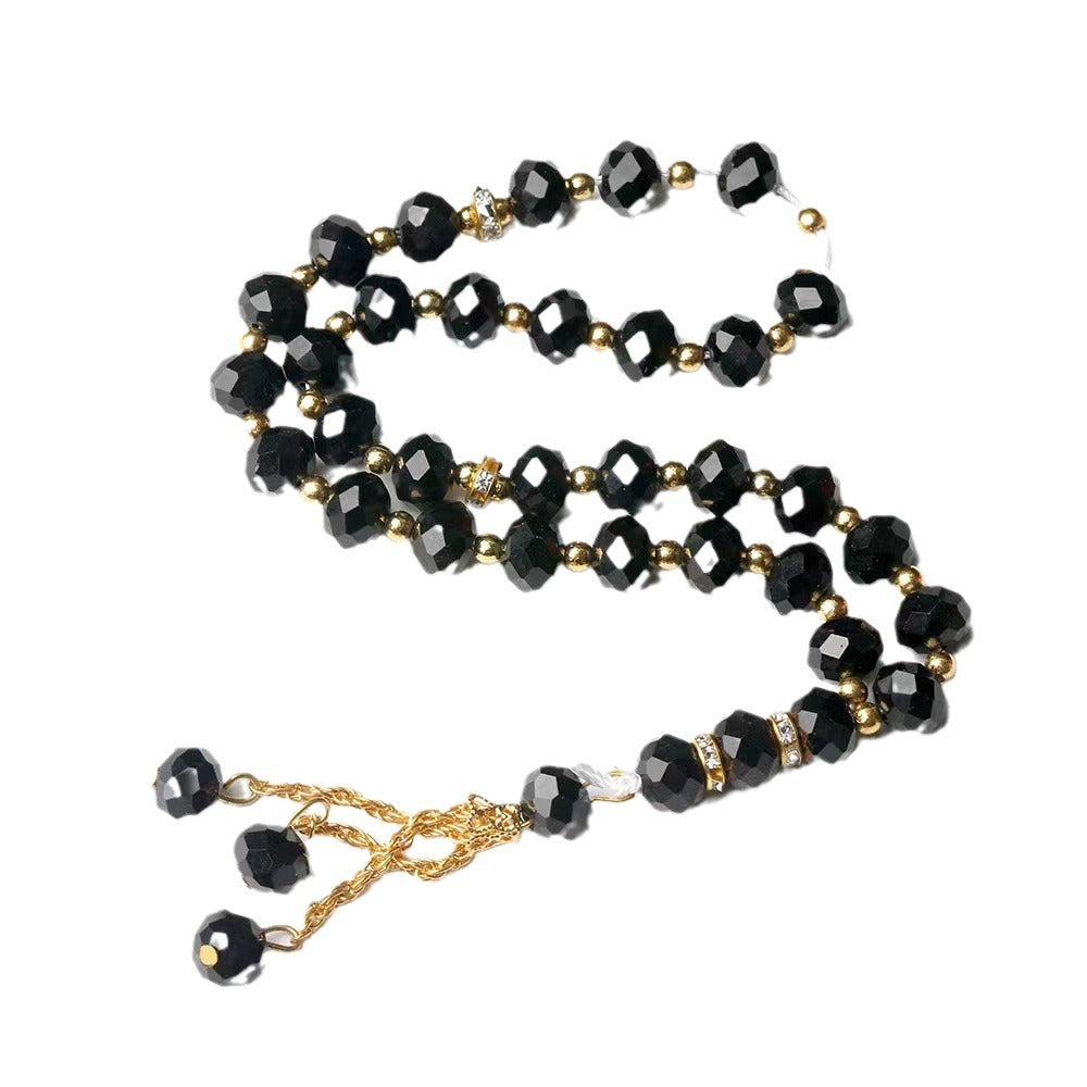 33 Crystal Beaded Prayer Beads - Sapphire Blue Meditation Set