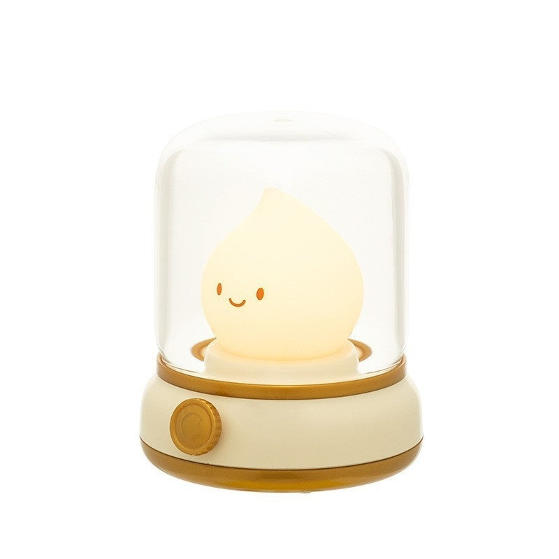 Retro Small Night Lamp - Bedroom Mini Desktop LED Cute Rechargeable Portable Cartoon Table Lamp