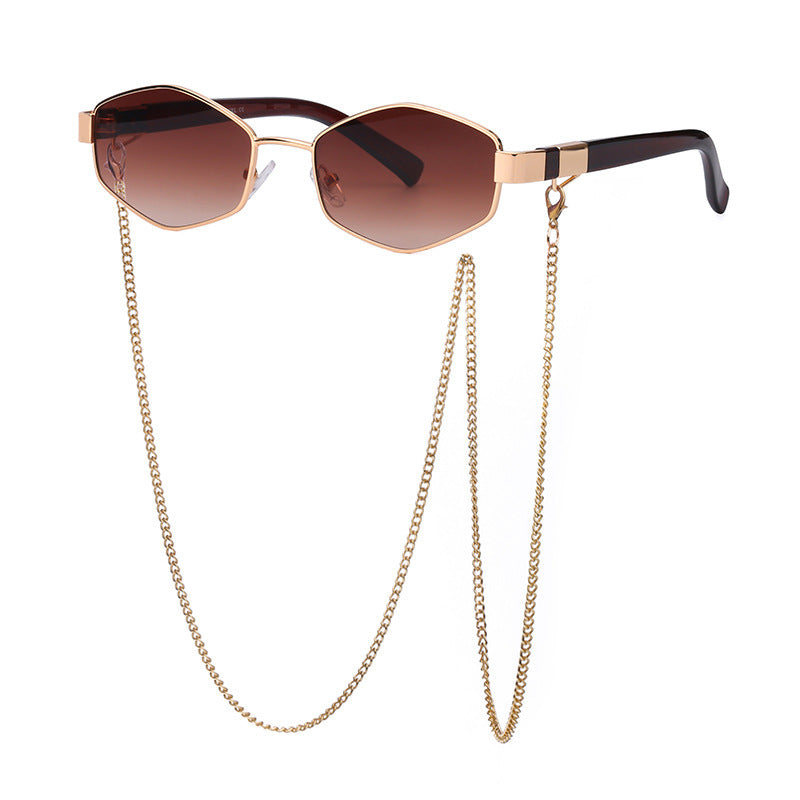 Women's Fashion Personality Chain Korean Style Sunglasses - Trendy Eyewear