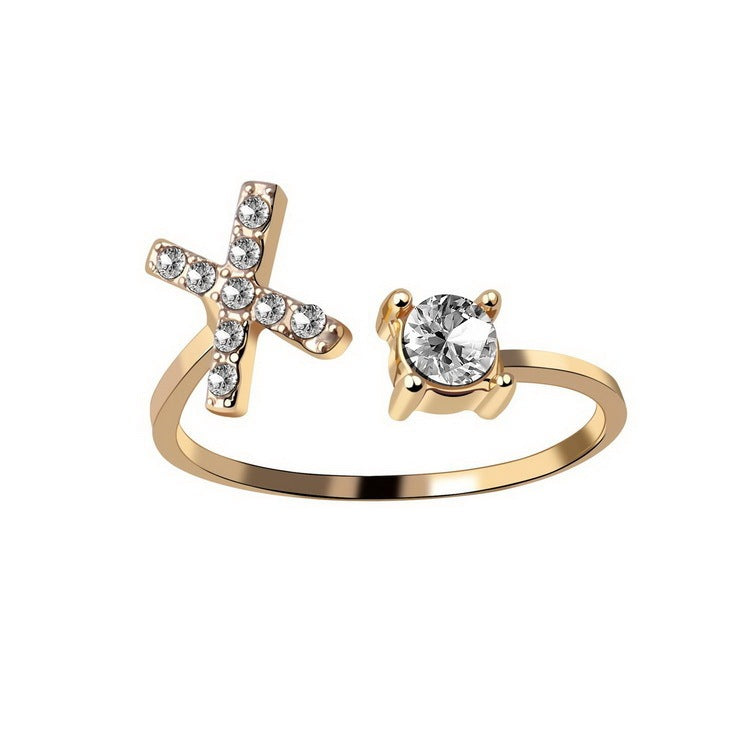 Adjustable Initial Letter Ring - Personalized Alphabet Jewelry