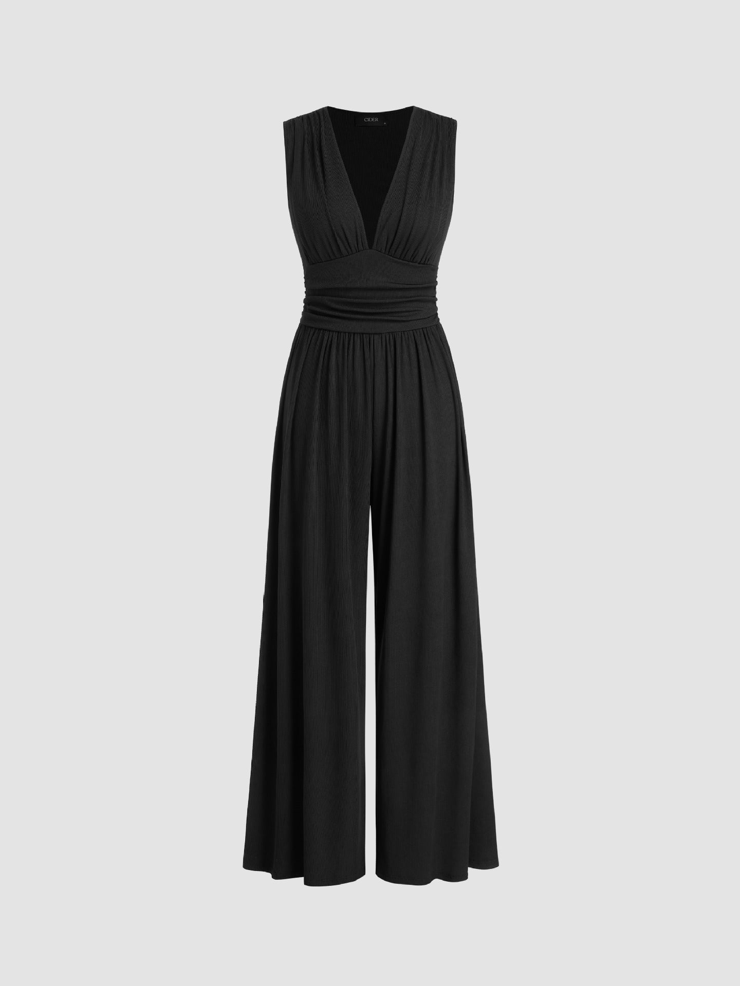 Sleeveless Knitted Wide Leg Jumpsuit