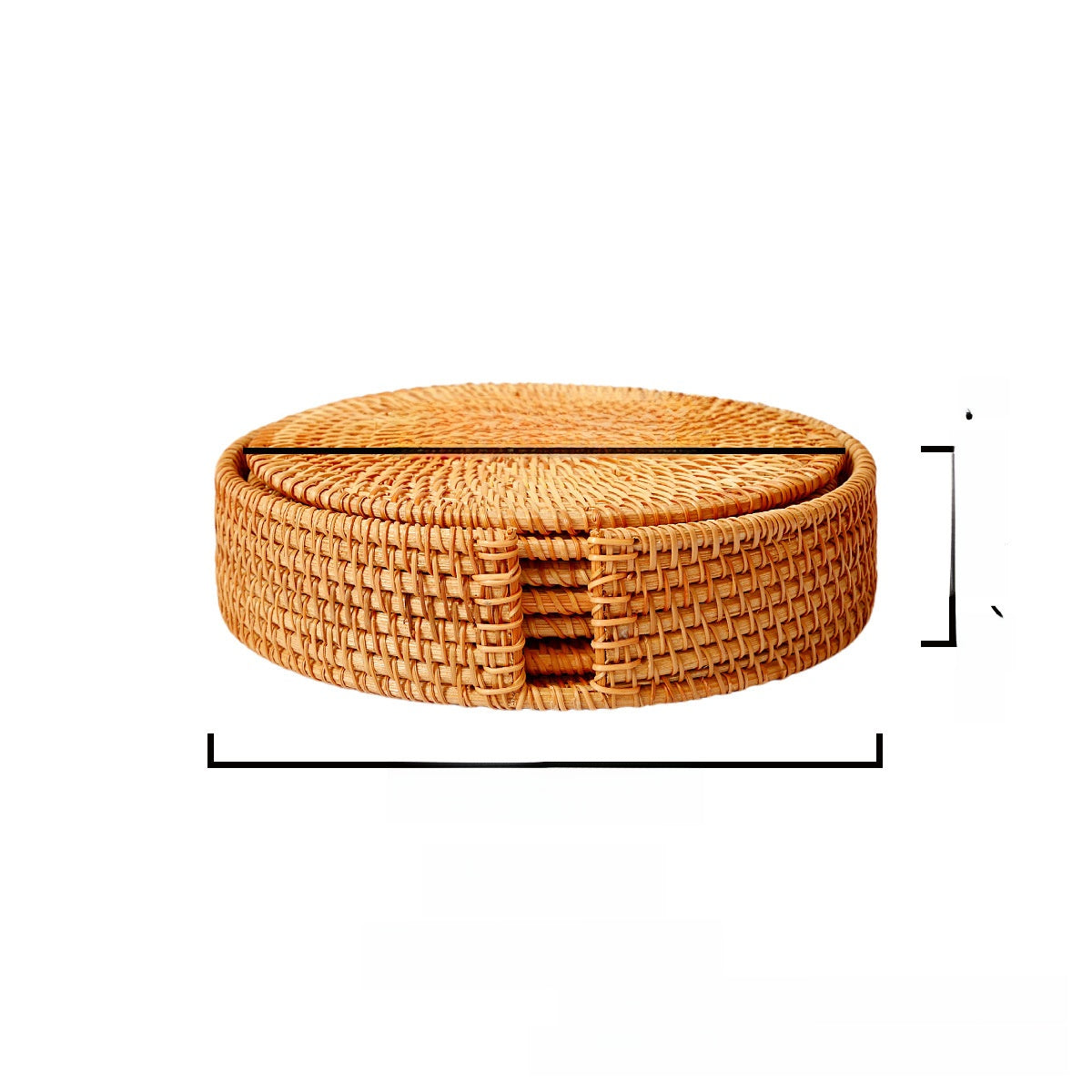 Eco-Friendly Woven Coasters - Natural Autumn Vine Material Set