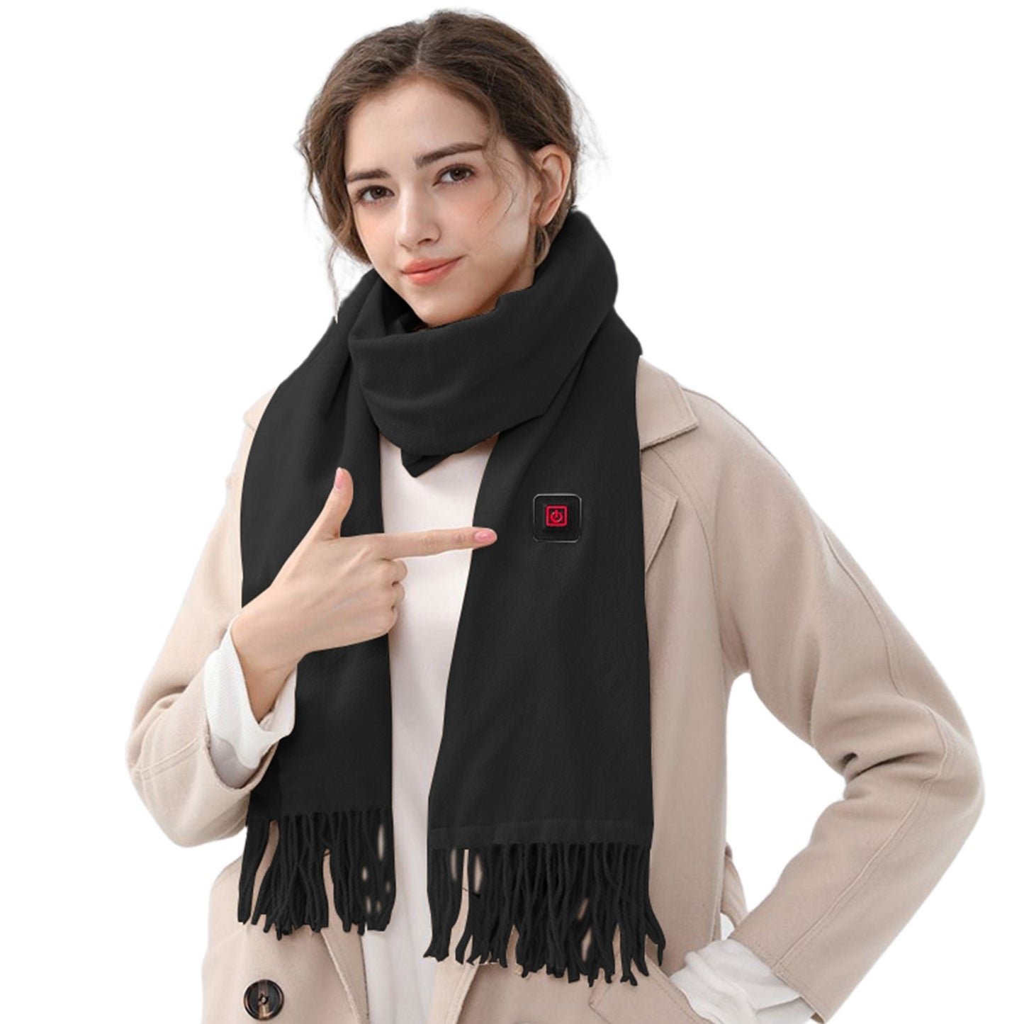 USB Electric Heated Winter Scarf - 3 Heating Modes for Outdoor Activities