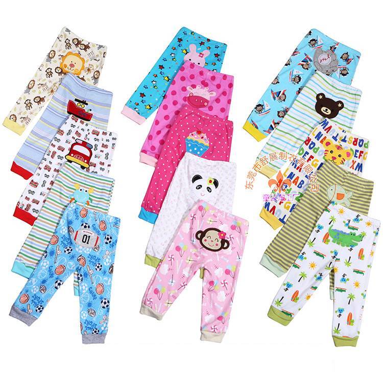 Children's Cartoon Print Leggings 5-Pack - Soft Cotton Pants for Kids