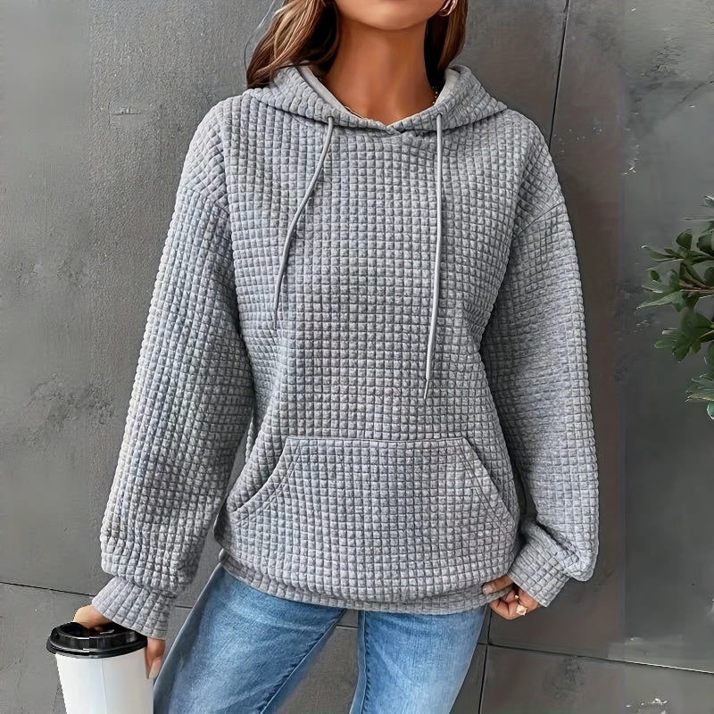 Women's Loose Hooded Long Sleeve Sweatshirt - Cozy Casual Pullover