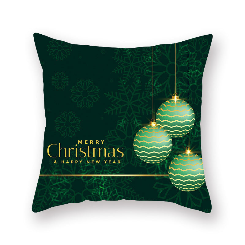 Christmas new peach skin cushion pillowcase