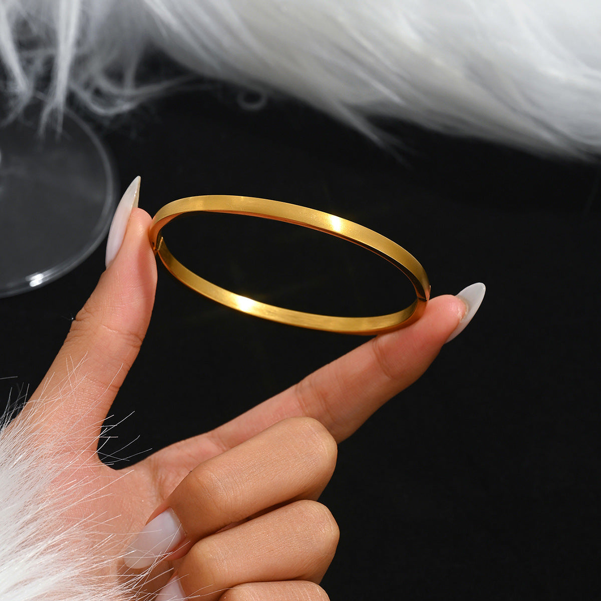 Stainless Steel Gold Bracelet - Love Nail Design