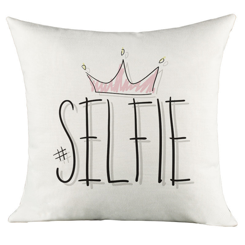 Love Character Language Cushion Celebrity Famous Words Pillow Cover