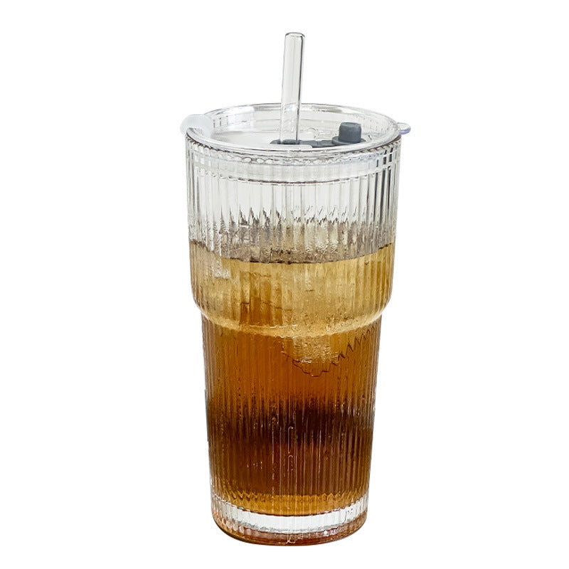 Premium Glass Cold Drink Cups - Stylish Coffee & Juice Tumblers