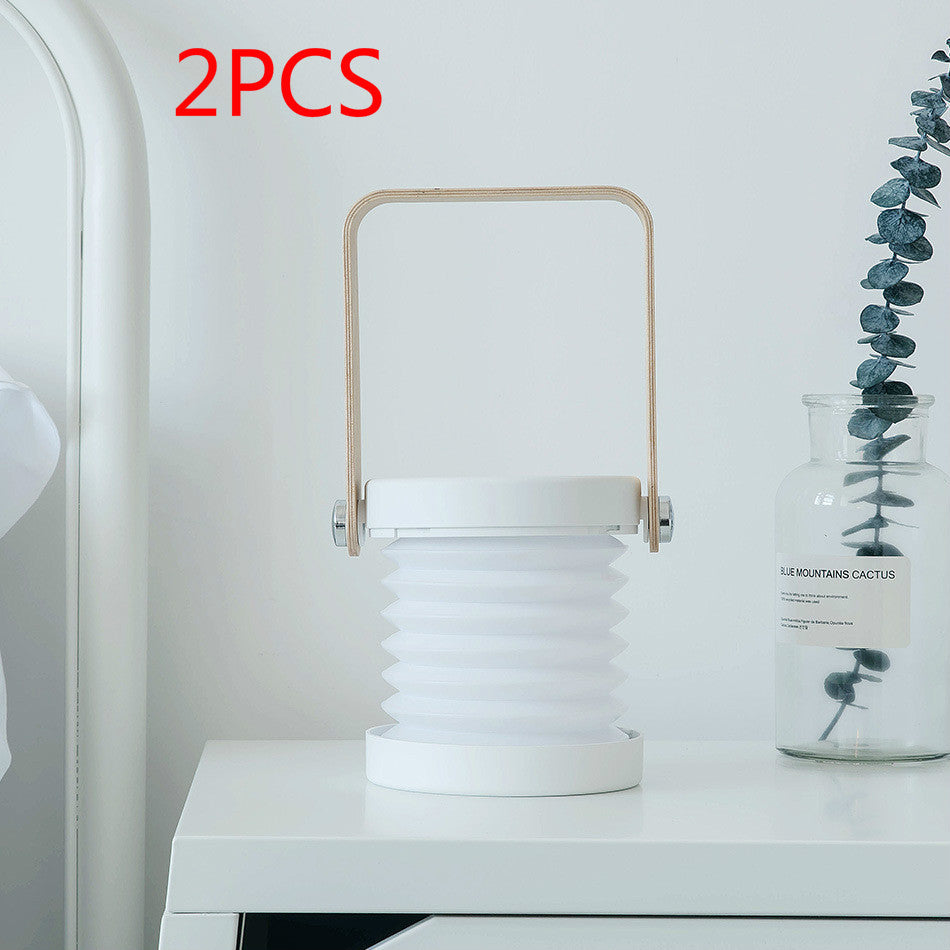 Foldable Touch Dimmable LED Reading Light - Portable USB Rechargeable Lantern for Home Decor