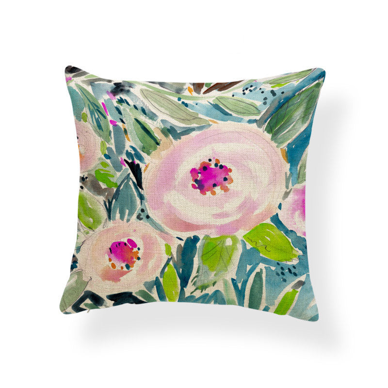 Daffodil printed cushion