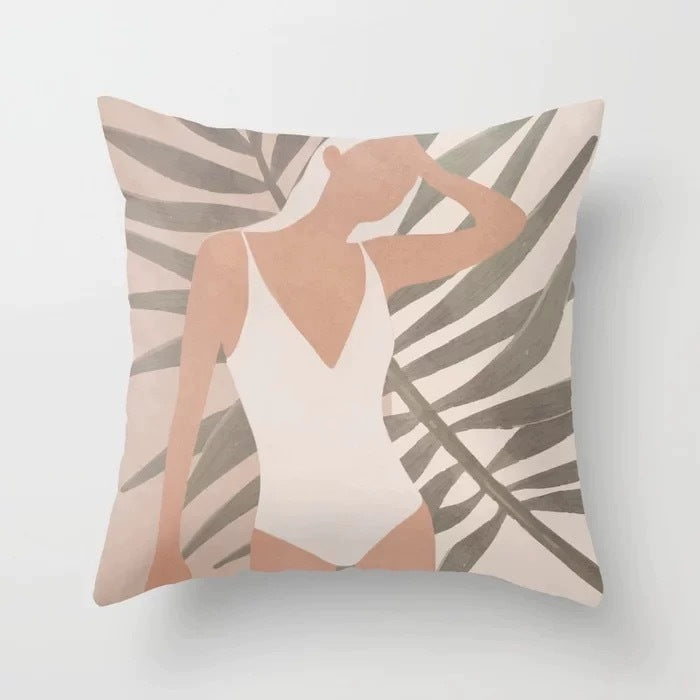 Abstract Geometric Portrait Pillowcase - Modern Art Home Sofa Cushion Pillow Cover