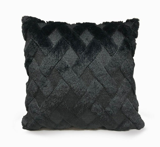 Plush Solid Color Sofa Pillowcase Living Room Cushion