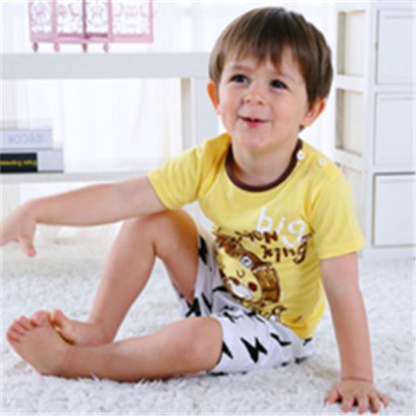 Cartoon Baby Clothing Set - Summer T-Shirt & Shorts Outfit for Boys & Girls