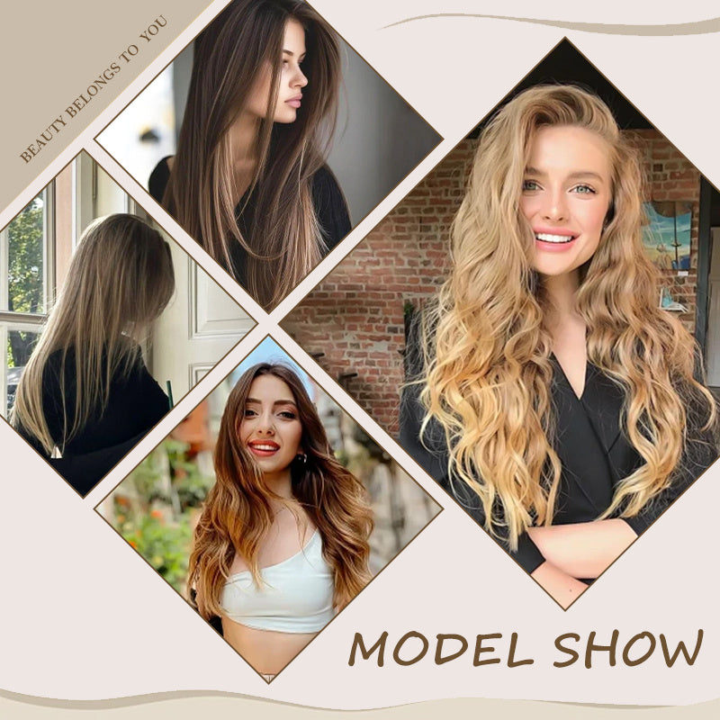 Holdbalance Straight Clip In Hair Extensions 24inch Hair Extensions For Women 6PCS Long Soft Synthetic Natural Hairpieces