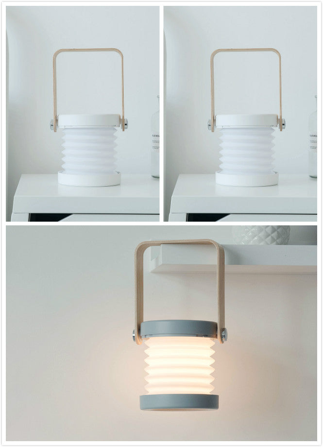 Foldable Touch Dimmable LED Reading Light - Portable USB Rechargeable Lantern for Home Decor