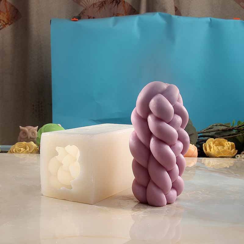 Home Decor Twist And Rotate The Spiral Rod Silicone Candle Mold