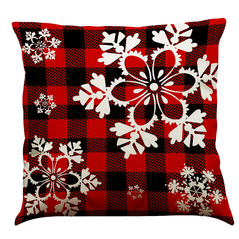 Christmas Cotton Linen Sofa Car Cushion Pillowcase