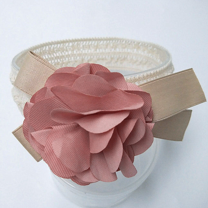 Baby Lace Flower Headband - Delicate Fabric Headband for Infant Girls