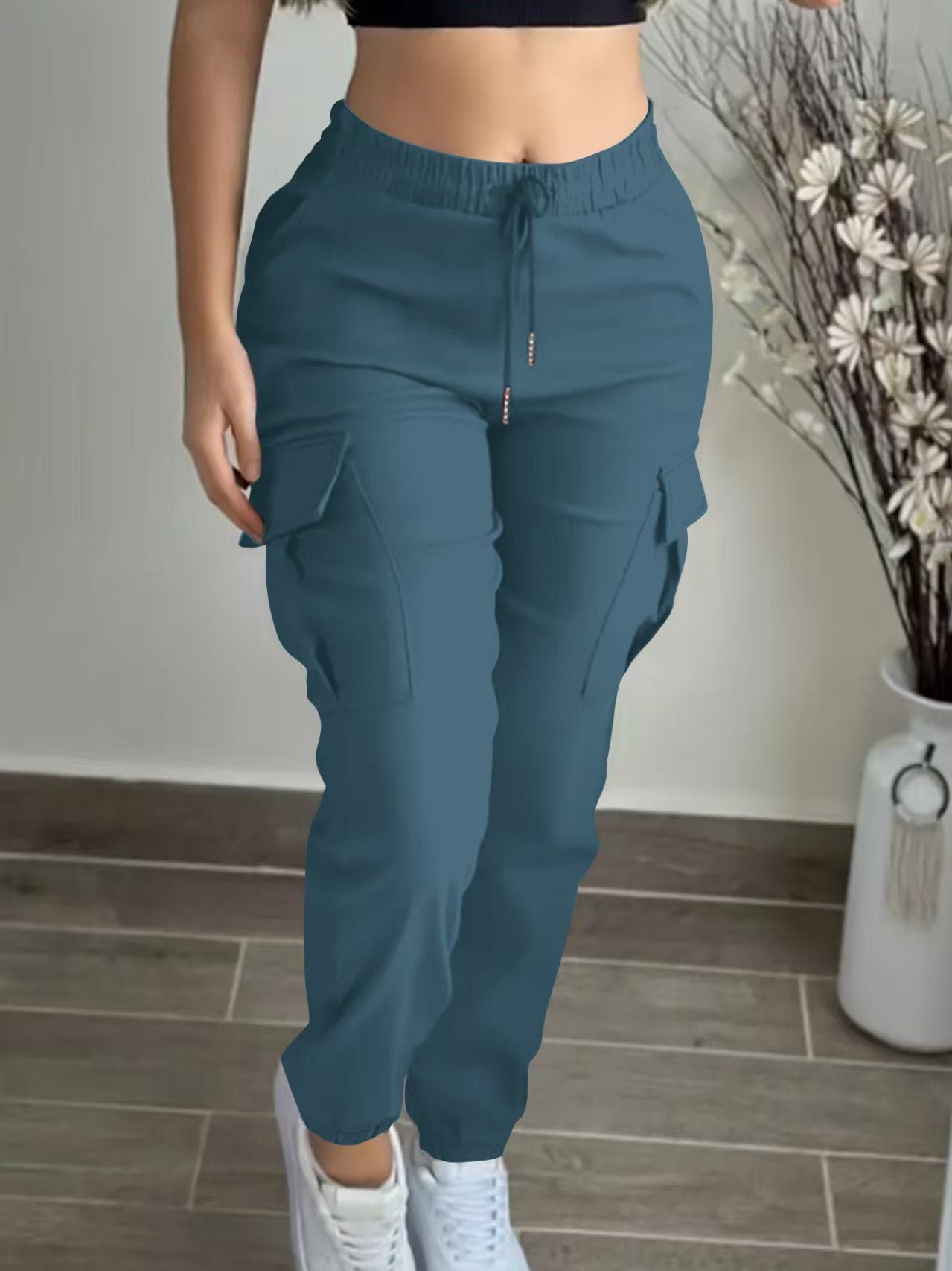 Women's Mountaineering Cargo Trousers - Fashion Drawstring Leisure Pants